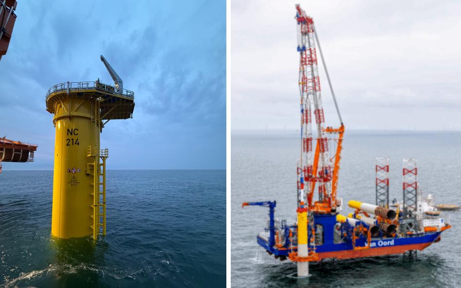 德國(guó)Nordseecluster海上風(fēng)電項(xiàng)目完成首個(gè)渦輪機(jī)基礎(chǔ)安裝