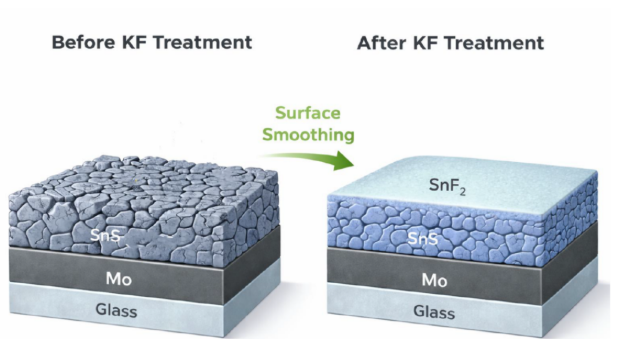 韓國科研團隊通過氟化鉀后處理提升硫化亞錫太陽能電池性能